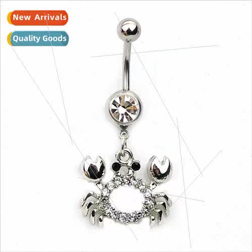 Body Piercing Jewelry Crab Europe Diamond Pendant Belly Butt