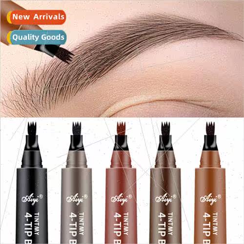 4 Fork Waterproof Eyebrow Pencil Women 3D Long Lasting Natur