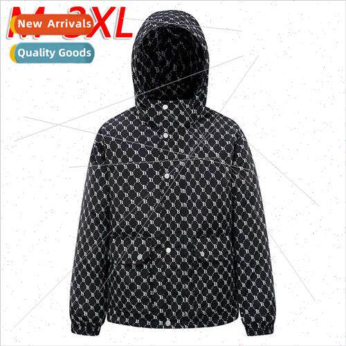 High-grade retro hooded down jacket men short tide brcasual