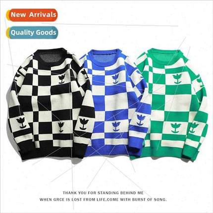 2022 Japanese new youth men kn sweater round neck pullover b