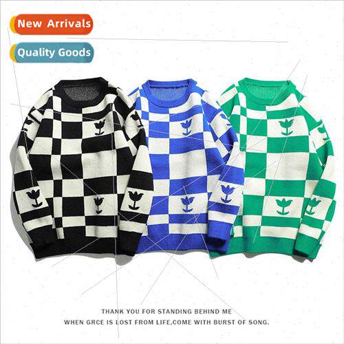 2022 Japanese new youth men kn sweater round neck pullover b