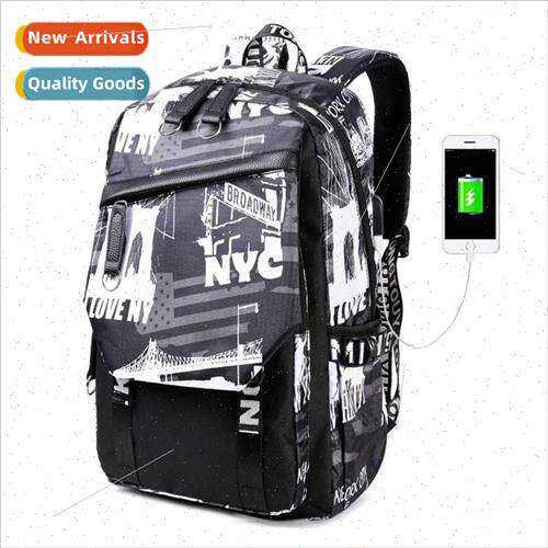 Shoulder bag men women Korean backpack schoolbag computer tr