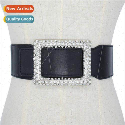 Stchy wide belt women decorative dresses versatile elastic w