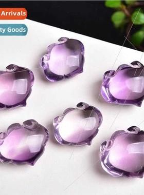 Natural Ice Transparent Amethyst Carving Ruyi Lock Noble Bra