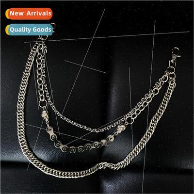 New paragraph pants chain male tide bullet waist chain -main