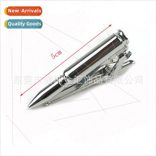 Personalized 3D bullet-shaped tie clip men metal tie clip
