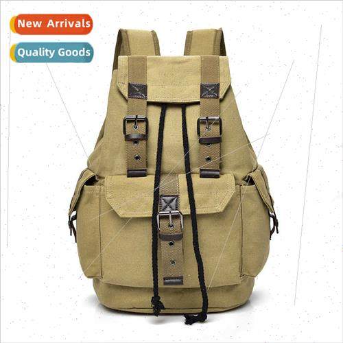 Retro leisure canvas shoulder bag men women universal backpa