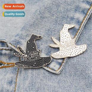 retro punk badge new studen alloy brooch hat Halloween magic