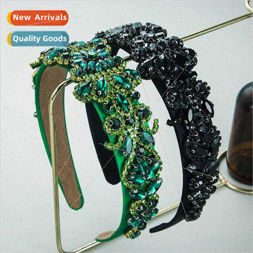 Hair Bands Europe Baroque Court Headband Vintage Wide Black
