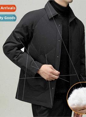 Men down jacket fall winter dad installed 2023 new cadres in
