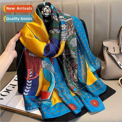 2023 new Japan Korea sweet fashion silk scarf female retro s