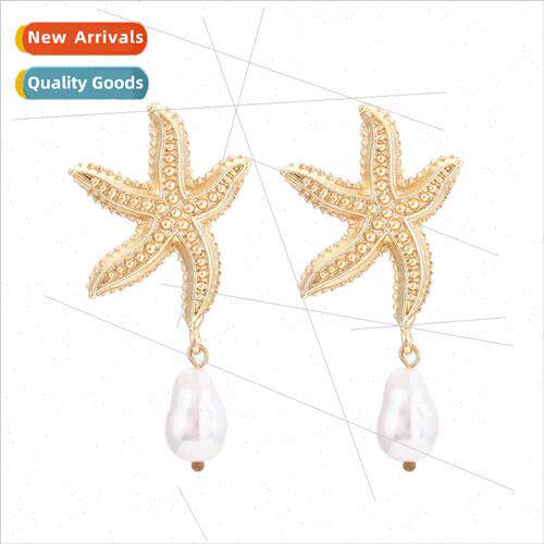 Fashion Japan Korea simple starfish earrings personalized zi