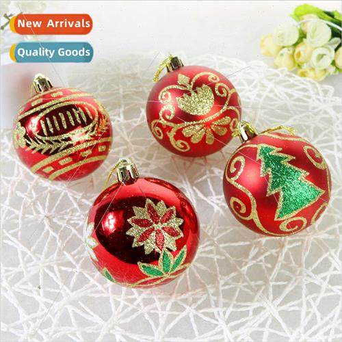Christmas decoration supplies 6/8cm12PCS hand-painted plasti