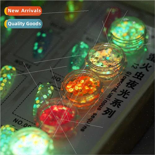 New glow-in-the-dark firefly series nail art sequins 12 colo