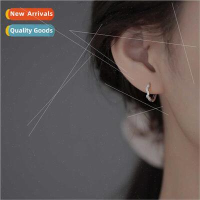 Leaf earrings female simple sweet Korea Mori sense leaf text