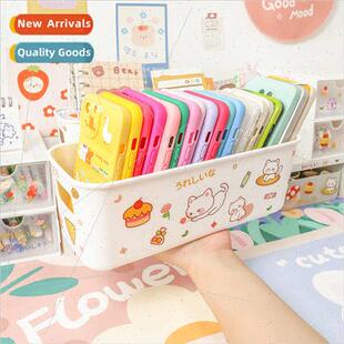 Ins wind simple desktop organizer student dormory phone case