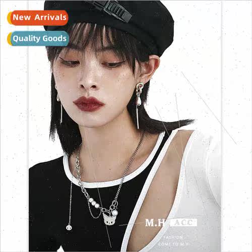Metal wind water drop tassel earrings Europe jewelry s925 si