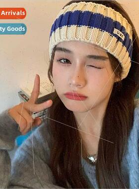 al color blocking hair bfemale wide side knted wool hair bfa