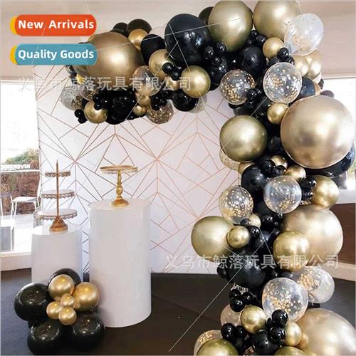 Black gold graduation balloon chain set balloons birthday pa