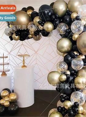 Black gold graduation balloon chain set balloons birthday pa