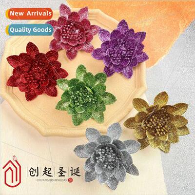 New Christmas Gold Dust Christmas Flowers Faux Flowers Chris