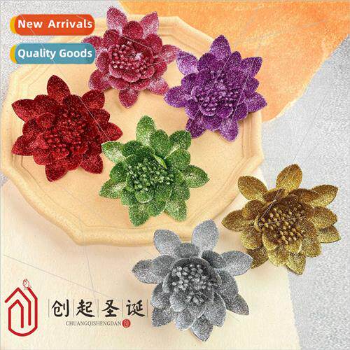New Christmas Gold Dust Christmas Flowers Faux Flowers Chris