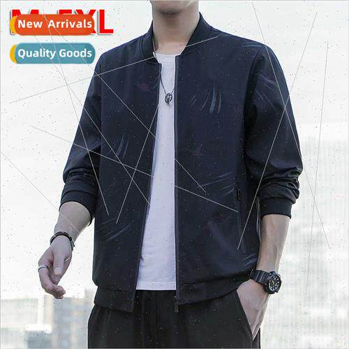 2023 Spring Autumn thin men youth baseball collar dad wear m