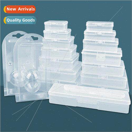 PP box transparent plastic small empty box rectangular flip