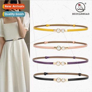 Azalea bird pearl pair buckle thin belt women dress decorati