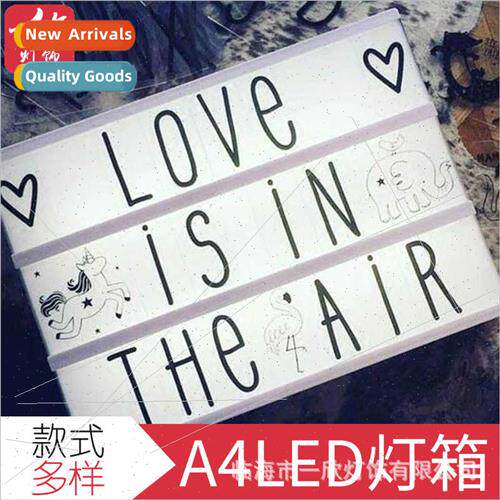 LED letter light box A4A5 colorful remote control light box