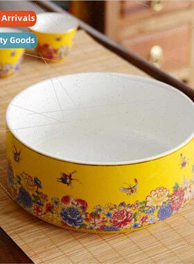 Enameled ceramic tea washer washer bowl basin plant Chinese