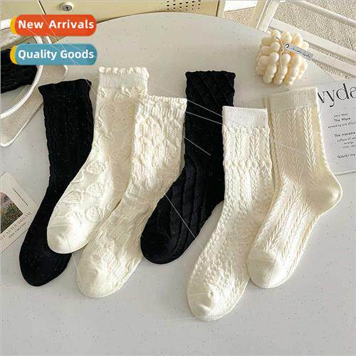Whe boneless socks female mid-calf socks ins tide spring fal