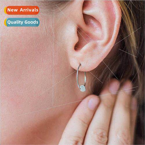 Europe jewelry mple gold-plated circle earrings Stainless cr