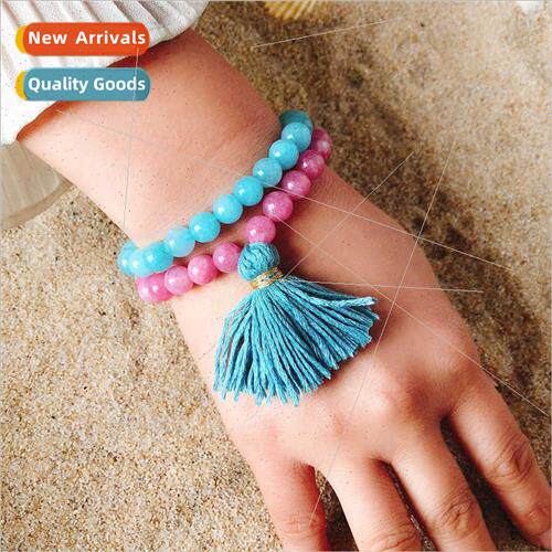 Stone Ice Crystal Bracelet Fashion Aquamarine Couple String