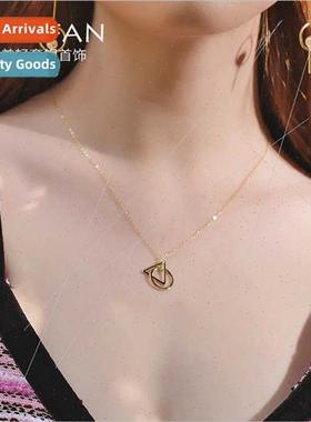 s925 silver necklace geometric necklace round triangle cross
