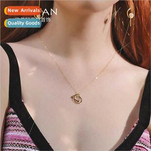 s925 silver necklace geometric necklace round triangle cross