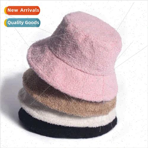 Korean  female Teddy velvet fisherman hat autumn winter fash