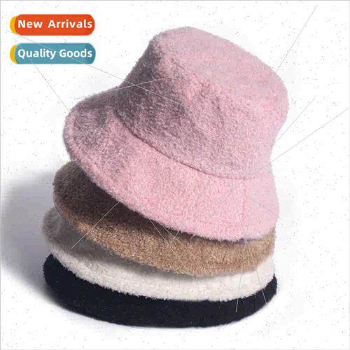 Korean  female Teddy velvet fisherman hat autumn winter fash