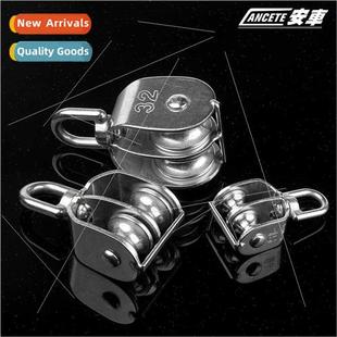 single fixed double wire cable 304 rope pulley