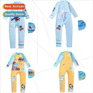 onePCS swimsu jellyfish Children sleeved long boys