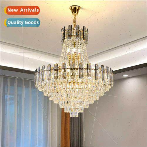 ght luxury duplex crystal chandelier hotel lobby modern simp