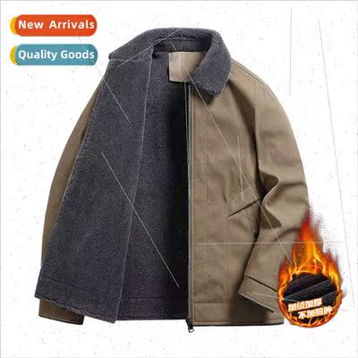 Hair collar jacket fall winter men HK workwear lapel casual