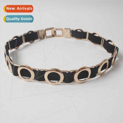 2018 Europe new elastic wide belt women decoration skirt fur