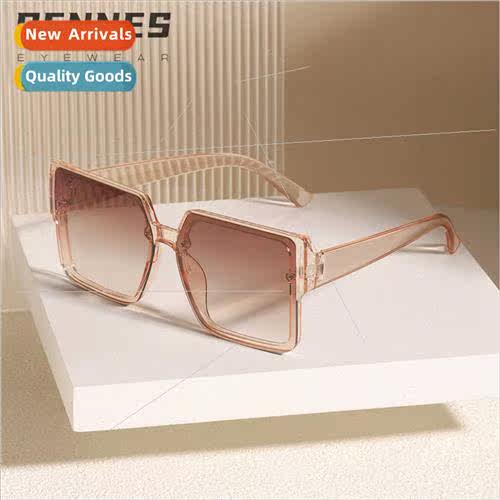 New large frame sunglasses female tide PC lens Europe ins su