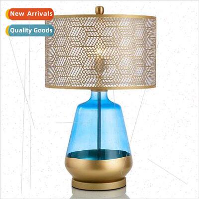 modern light blue glass table lamp designer American minimal