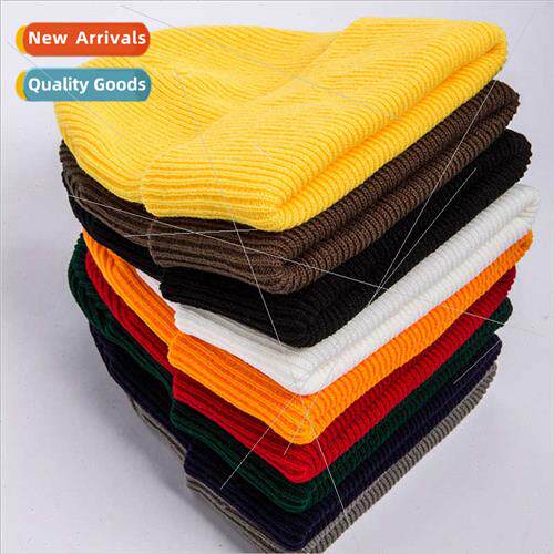men women solid color light board adult knted cap head warm