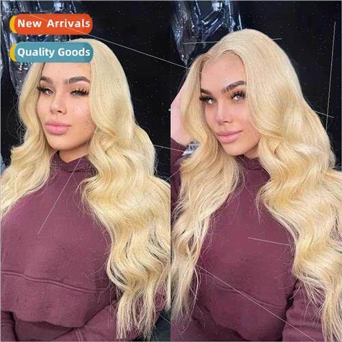 Europe fashion blonde wig African front lace 13*4 big wave l