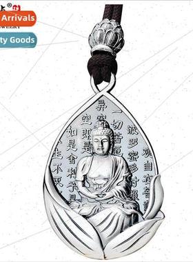 999 Buddha pendant men women silver zodiac guardian dey anci