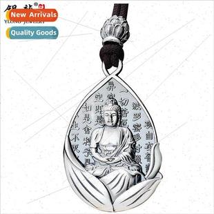 999 Buddha pendant men women silver zodiac guardian dey anci