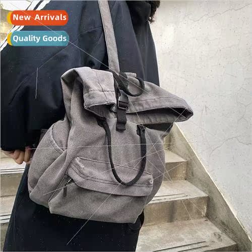Japan washed canvas bag female new large-capacy shoulder bag